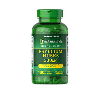 Порошок із лушпиння подорожника (псиліум) Puritan's Pride Psyllium Husks 500 мг 400 капс.