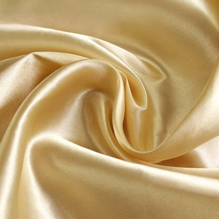 Тканина атлас LuxFabric 115 г/м² 1,5 м 1 м Золотий світлий, фото 1