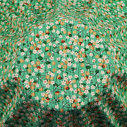 Тканина 100% віскоза LuxFabric 153 г/м² 1,45 м 1 м принт Flower meadow
