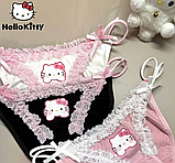 Милі жіночі та підліткові трусики hello kitty. Труси Хеллоу Кітті з рюшиками для дівчат., фото 4