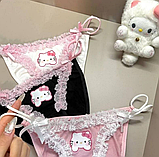 Милі жіночі та підліткові трусики hello kitty. Труси Хеллоу Кітті з рюшиками для дівчат., фото 3