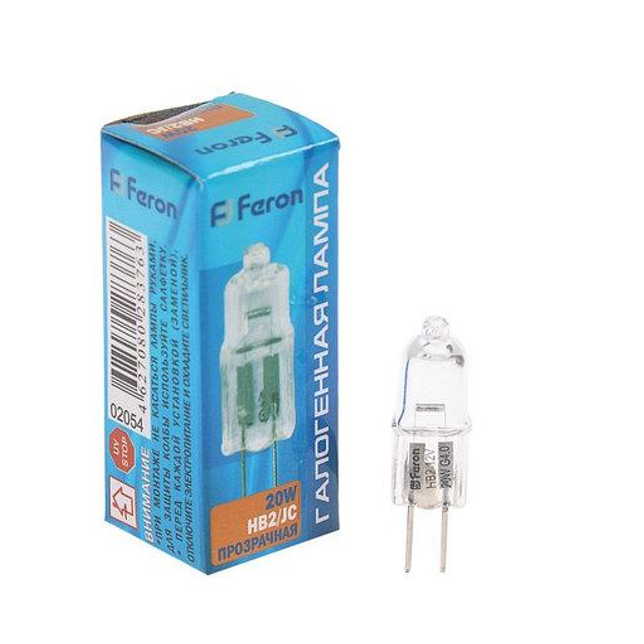 Лампа галагенова в точк.світ. JC,12V,10W,G-4, Feron, Арт.53981