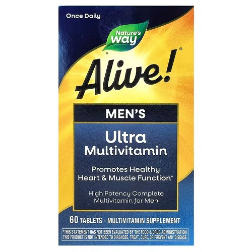 Вітаміни для чоловіків Nature's Way Alive! Men's Ultra Multivitamin (60 таблеток.), фото 1