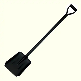 Лопата совкова зі сталевим держаком (рукоять труба зварена) з рейкової сталі