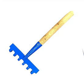 Граблі маленькі для клумби з ручкою (6 зубів) 40 см