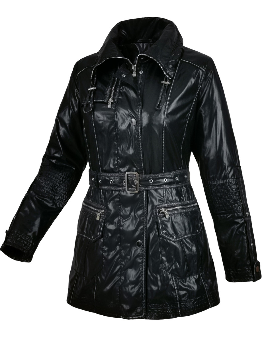 Тренч жіночий з капюшоном City Classic Чорний, фото 1