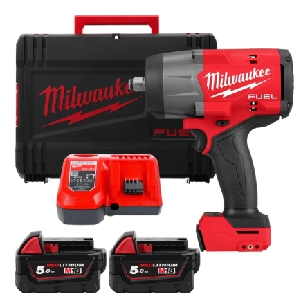 Гайкокрут акумуляторний 1/2" MILWAUKEE, M18 FHIW2F12-502X, 2034Нм, (+ заряд.пристрій, 2 акум., HD кейс