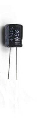 Конденсатор 100uF 25V 100мкФ 25В, фото 1