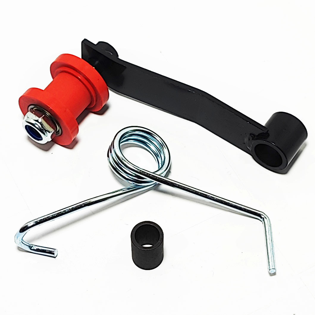 Натягувач ланцюга для мототранспорту з червоним роликом, фото 1