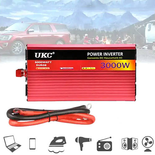 Инвертор автомобильный 12 220 вольт 3000W (12-220В) c функции плавного ...