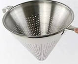 Друшляк сито конічний із неіржавкої сталі 22x18 см. EB-18101, фото 5