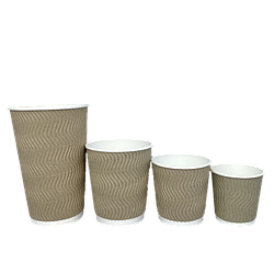 Стакан гофрований Крафт S хвиля