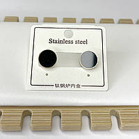 Сережки нержавіюча сталь Stainless Steel Ювелірна біжутерія Пусети гвоздики Золотистий 11 мм S15259