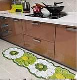 Зелений килим 160*50 прогумованийз ефектом 3D декоративний для кухні ванної туалету спальні коридору балкону безворсовий, фото 8