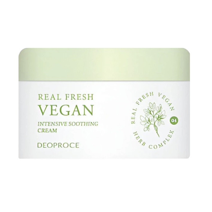 Зволожуючий крем для обличчя Deoproce Real Fresh Vegan Intensive Soothing Cream 100 мл