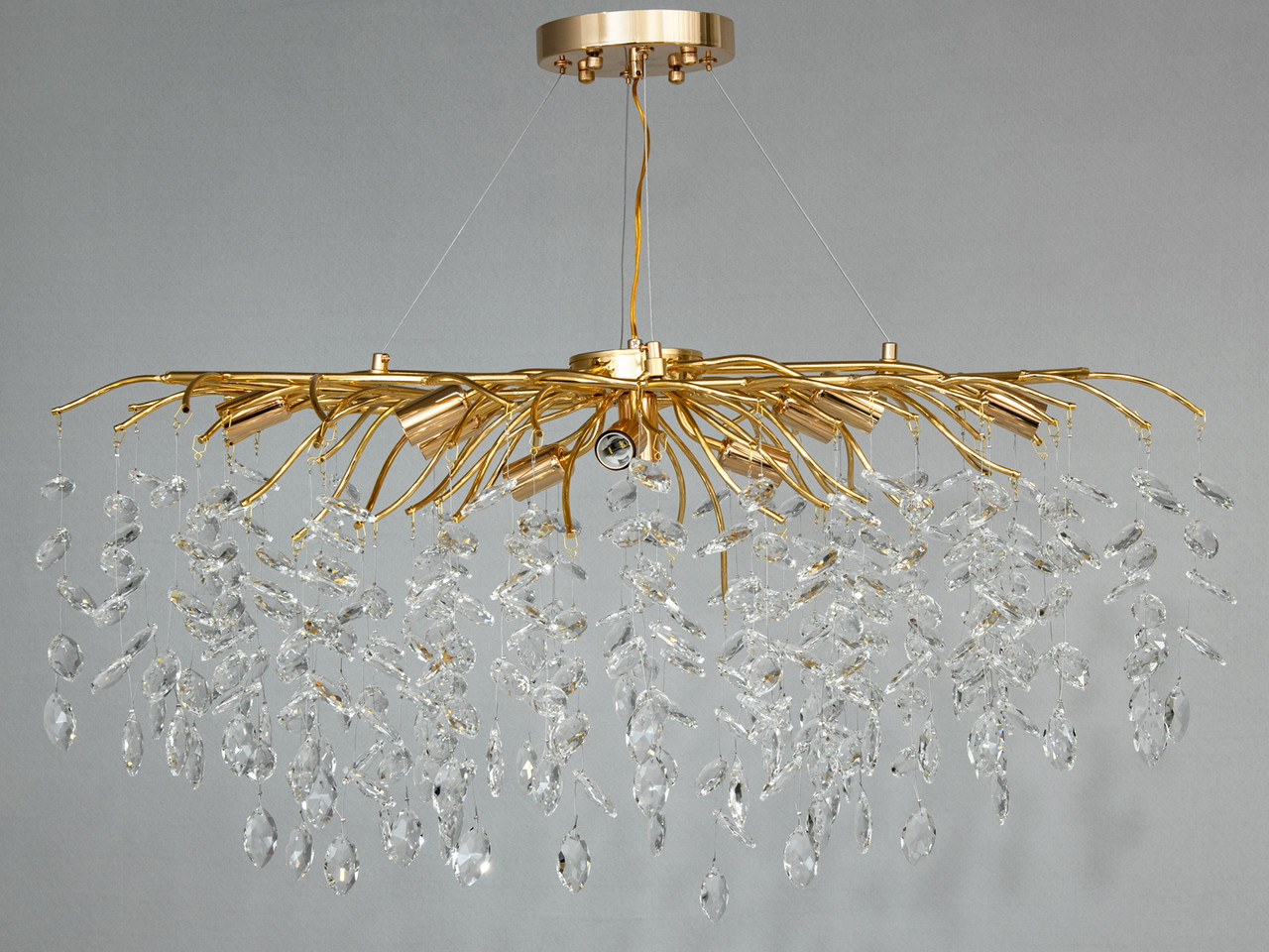 Сучасна кришталева люстра на 10 ламп Poitiers 1607-L900x400GD, фото 1