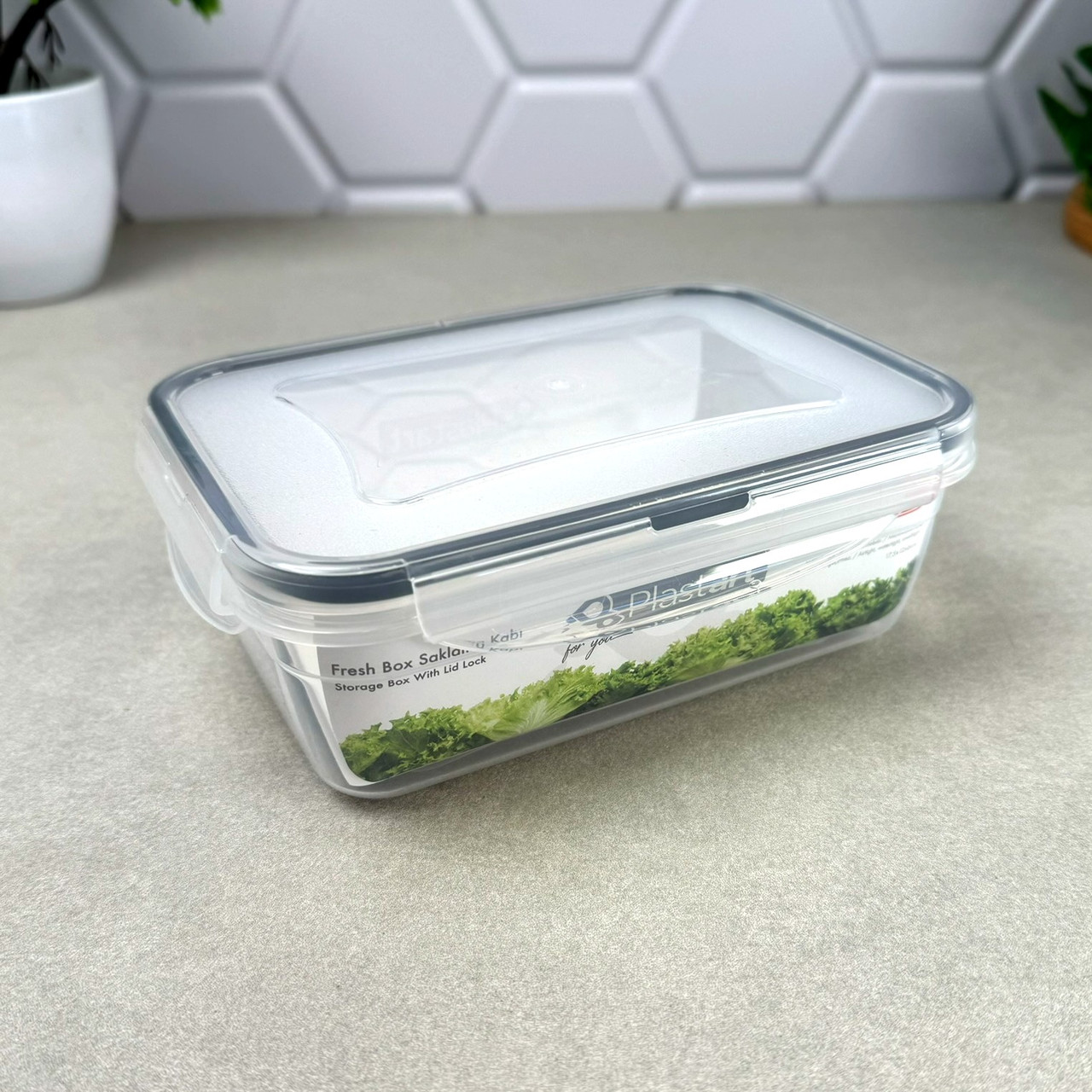 Пластиковий контейнер для овочів 0.8 л з дренажною підставкою LC-205