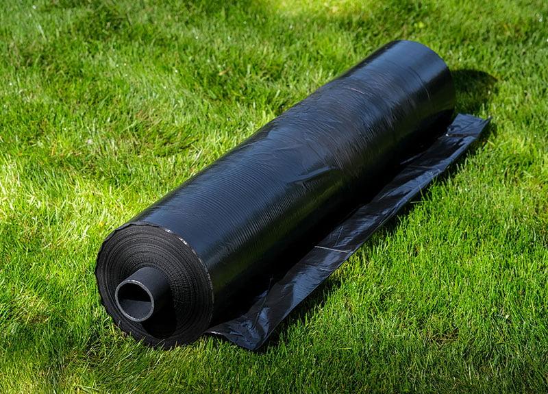 Плівка чорна на метраж 120мкм, 3м завширшки, будівельна, для мульчування., фото 1