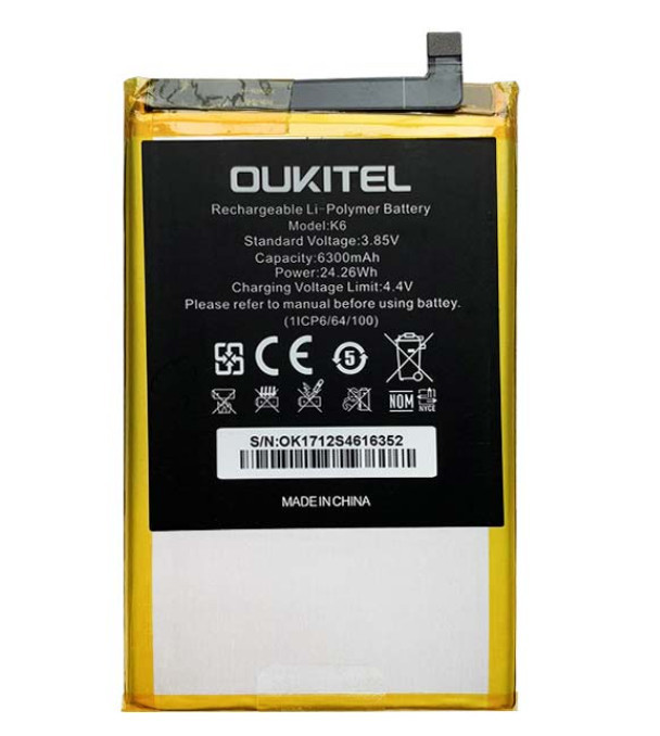 Акумулятор Oukitel K6 (6300mAh)
