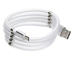 USB КАБЕЛЬ МАГНІТНИЙ SUPERCALLA MICRO 2.1A 1M БІЛИЙ