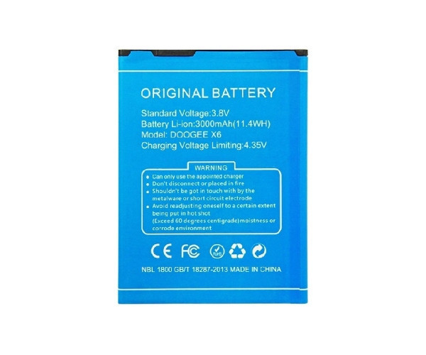 Акумулятор Doogee X6 (2500mAh)  [Original PRC], фото 1