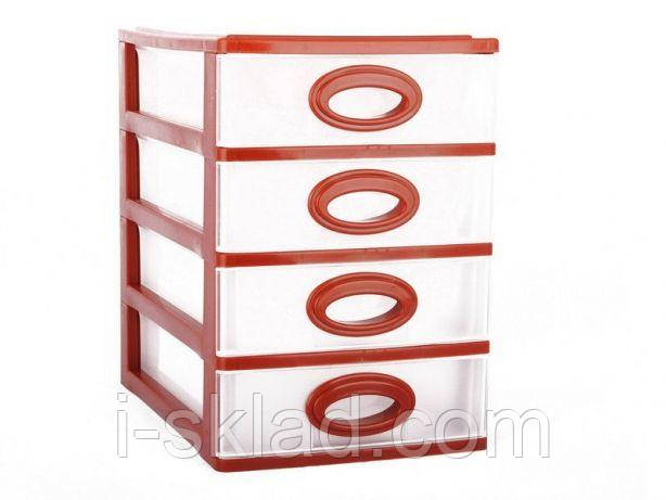 Комод канцелярський на 4 шухляди Консенсус Міні Бежевый