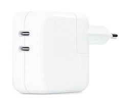 Мережевий Зарядний Пристрій Apple Dual type-C port 35W 3.0A (Бiлий)