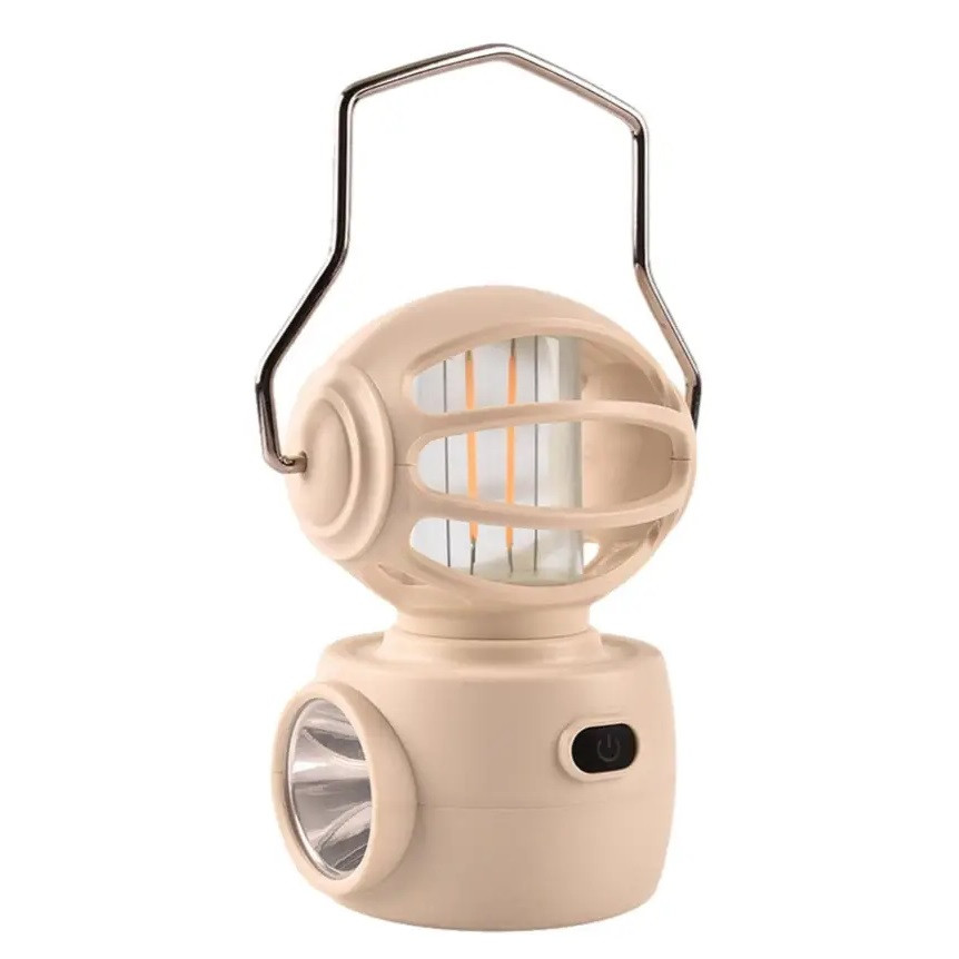 Ліхтар-лампа кемпінговий RIAS LF-3328B LED+XPE Type-C Бежевий (7_00686), фото 1