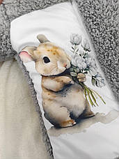 Зимовий дитячий теплий комбінезон для новонародженого на флісі 0-6 міс підійде для виписки, фото 4