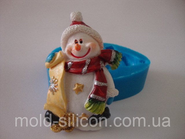 Силіконовий молд "Сніговик 2", фото 1