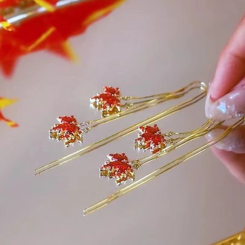 Сережки Liresmina Jewelry золотисті сережки з камінням подвійний Київський Бурштиновий Клен сережки протяжки