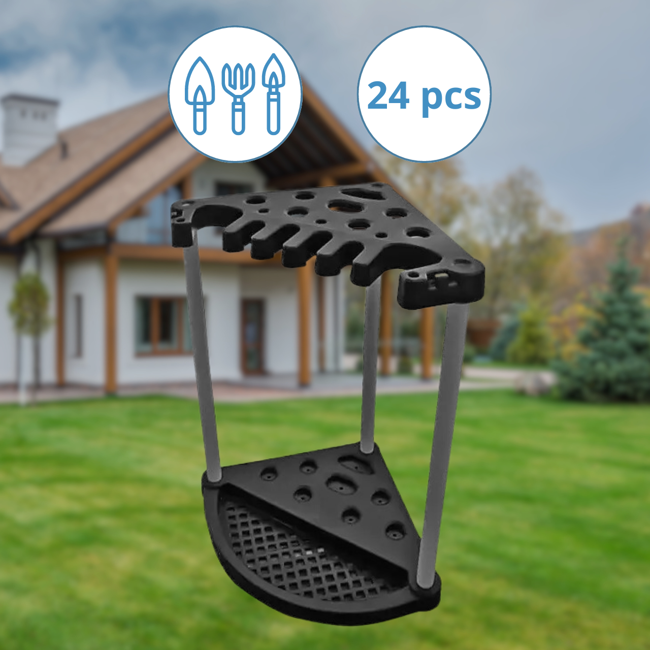 Стійка пластикова для садового інструменту Keter Corner Tool Rack Тримач садового інвентарю Товари для дачі