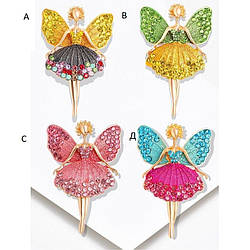 Мила брошка-ангелочок "Фея" 6х4 см, елегантна брошка для костюма, брошка, інтер'єр