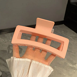 Краб заколка для волосся Lara 13 см матовий кораловий, фото 2