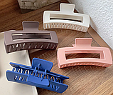 Краб заколка для волосся Lara 13 см матовий кораловий, фото 4