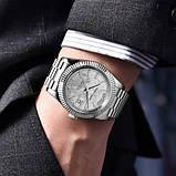 Механічний з автопідзаводом водонепроникний (10ATM) годинник Pagani Design PD-1783 Silver-White, фото 2