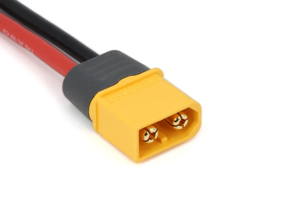 Роз'єм силовий Amass XT60H-M "тато" з проводами 14AWG 15 см.