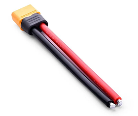 Роз'єм силовий Amass XT60H-M "тато" з проводами 10AWG 15 см.