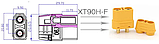 Силовий роз'єм Amass XT90-H (F+M) (мама та тато) (90A, 500V) з ковпачками, фото 6