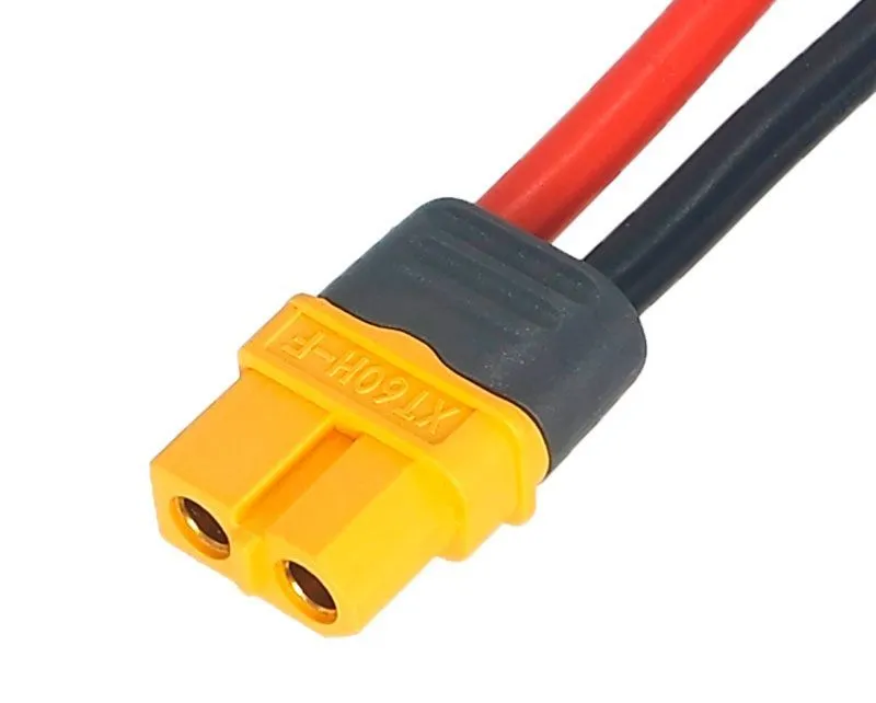 Роз'єм силовий Amass XT60H-F "мама" з проводами 10AWG 15 см.