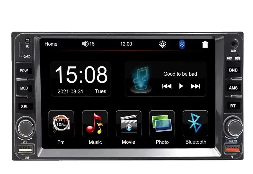 Універсальна Магнітола TOYOTA Windows 7" IPS екран