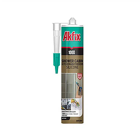 Силікон для душових кабін Akfix 100D прозорий 280 мл/340гр