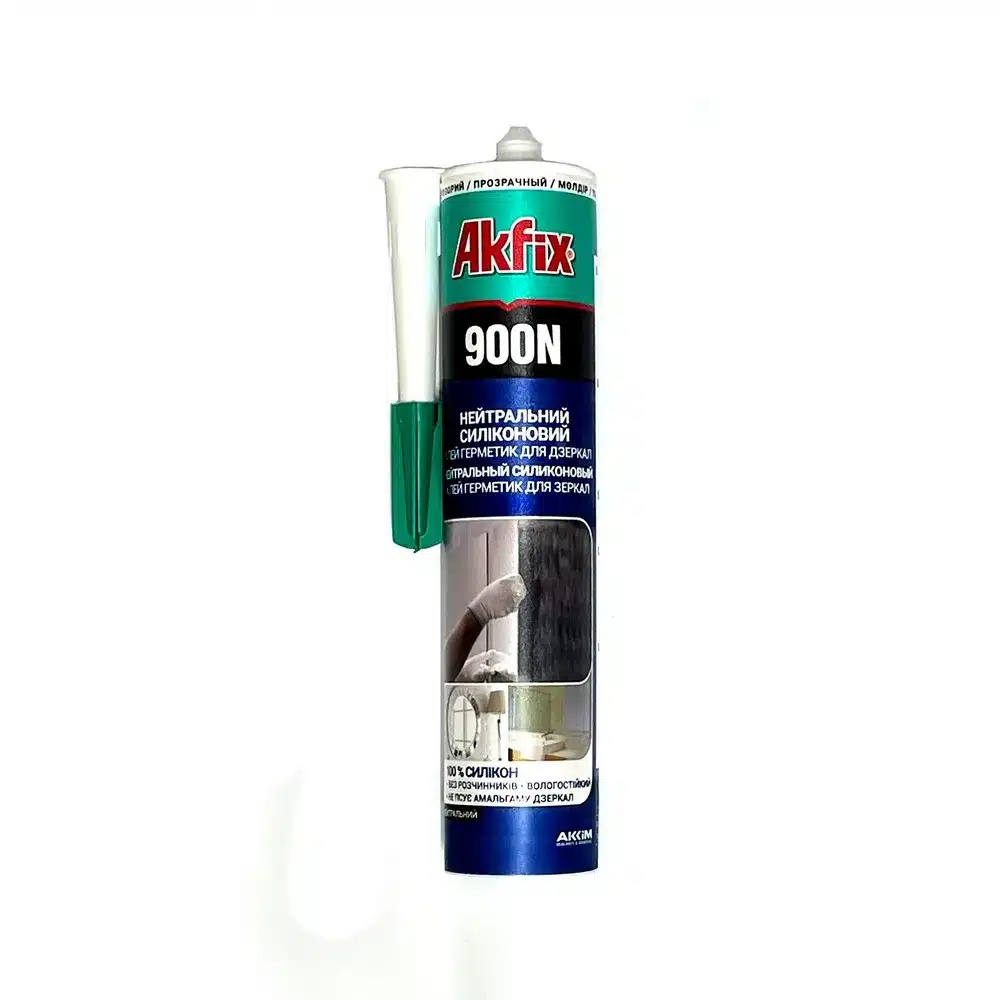 Силікон нейтральний для дзеркал Akfix 900N 280 мл/340гр, фото 1