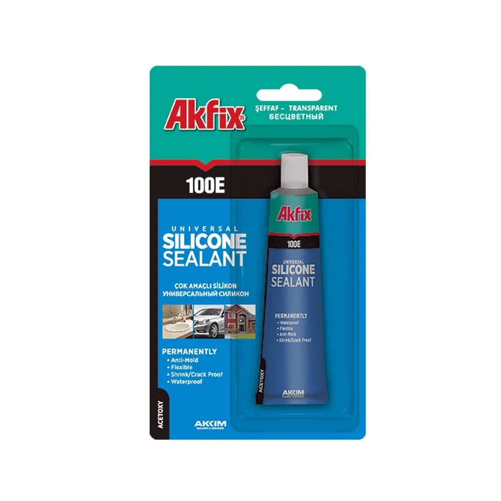 Силікон тюбик 50 мл Akfix 100Е білий, фото 1