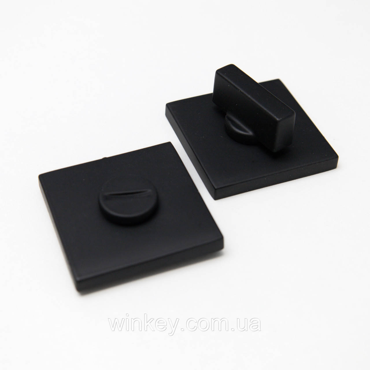 Фіксатор дверний квадратний COMIT NOVELTY А чорний матовий, фото 1