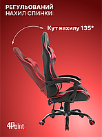 Геймерське ігрове крісло з подушками 4P® TEMPO з металевою основою комп'ютерне розкладне, фото 8