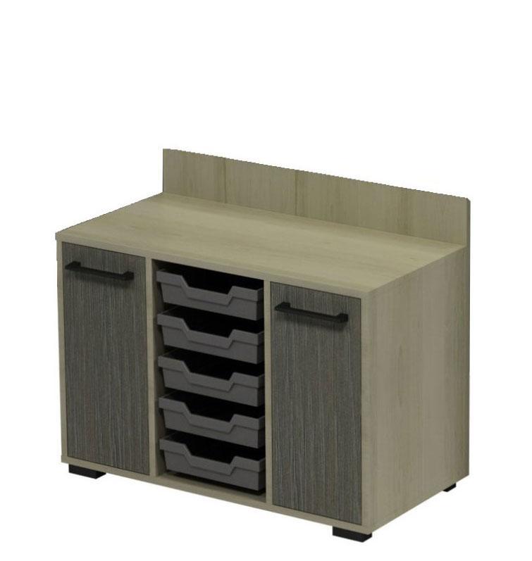 Тумба приставна з дверцятами з лотками 6623