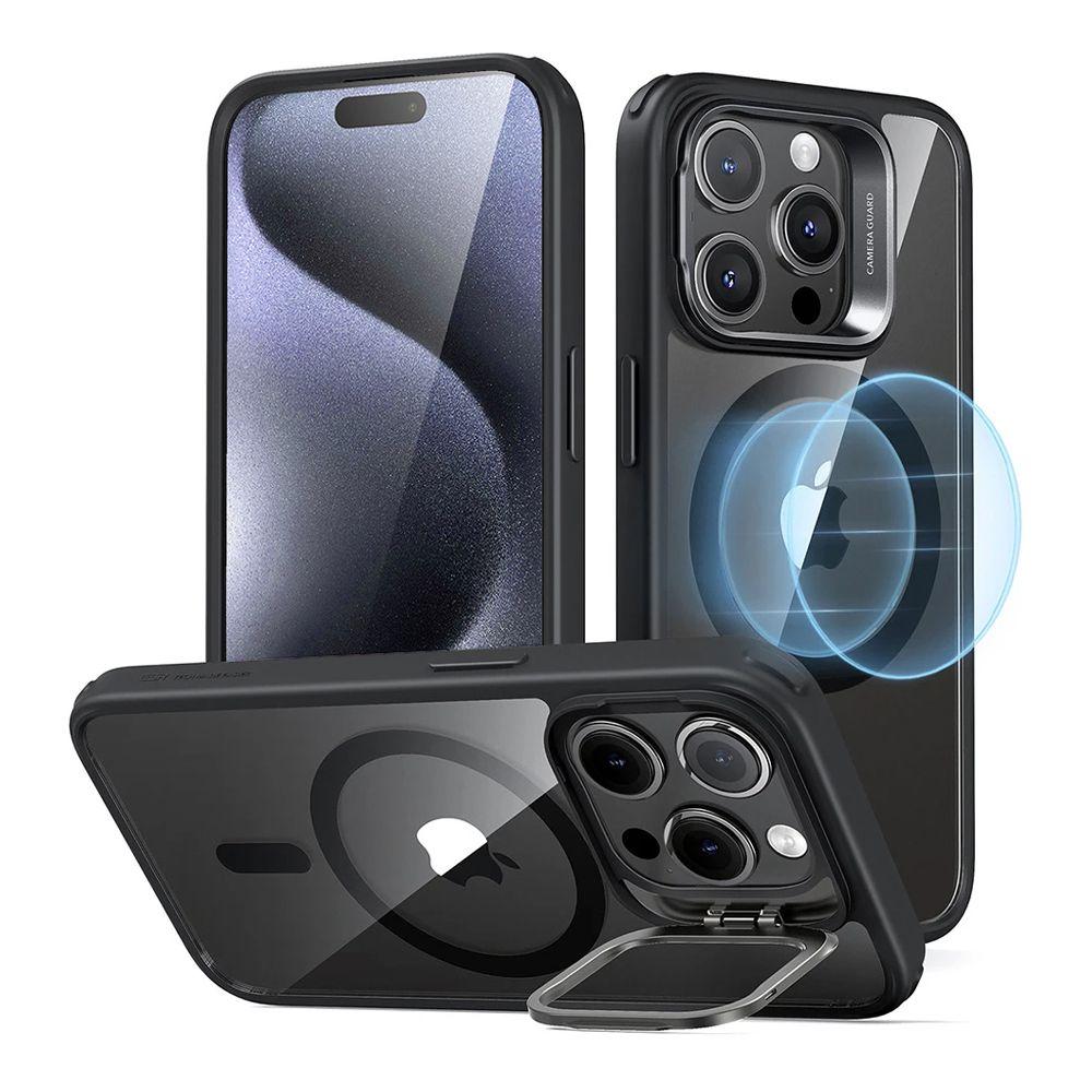 Чохол ESR для iPhone 15 Pro Max - Classic Kickstand Halolock (MagSafe), Cleare/Black (4894240176573)