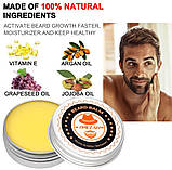 Для догляду за бородою та вусами Beard, для росту бороди, бальзам, Випрямляч, шаблон, фото 6