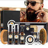 Для росту та догляду за бородою та вусами Beard, сироватка пришвидшувач росту бороди, бальзам, фото 4